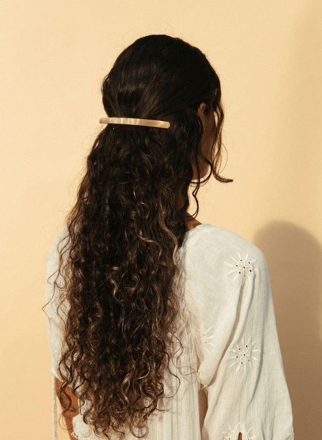 Ayesha Women Gold Hair Clips Metal Flat Hair Clips Gold Hair Barrettes French Clip Barrettes for Women Lady 3pcs - Image 3